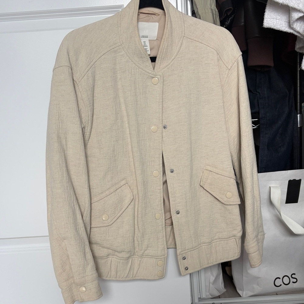 H&M Light Beige Bomber Jacket